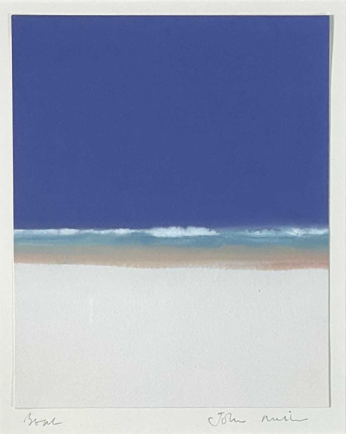 Lot 218 - John MILLER (1931-2002) Beach Gouache Signed...