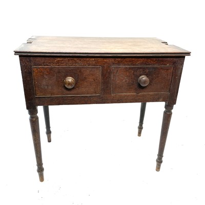 Lot 149 - A mid 19th century oak side table, formerly a...