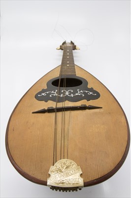 Lot 200 - An Italian mandolin, with paper label...