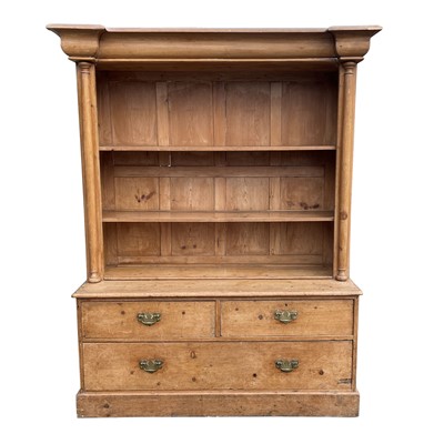 Lot 3109 - A 19th century pine dresser, height 185cm,...