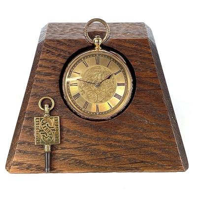 Lot 399 - An 18k ladies pocket watch, the 36mm gilt...