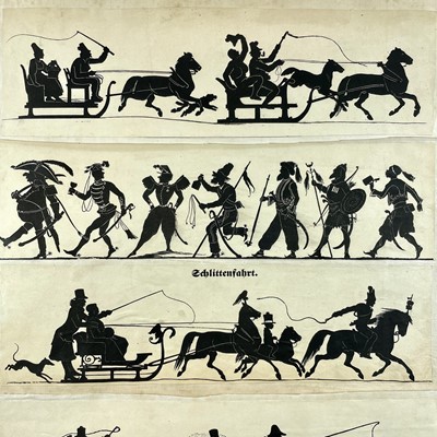 Lot 195 - Four 20th century continental silhouettes...