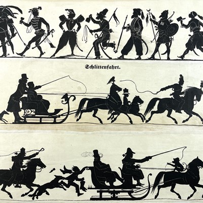 Lot 195 - Four 20th century continental silhouettes...