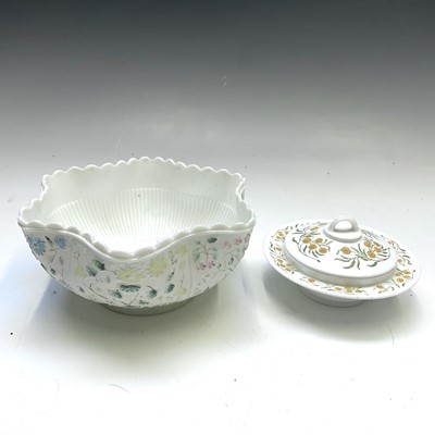 Lot 935 - A Sowerby Blanc de Lait butter dish and cover,...