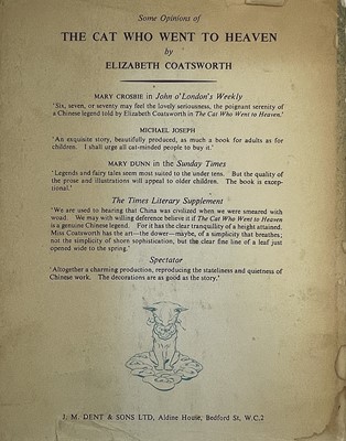 Lot 716 - 'The Cat Who Went To Heaven' Elizabeth...