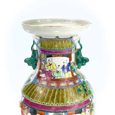 Lot 145 - A Chinese famille rose porcelain vase, 20th...