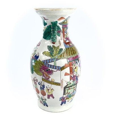 Lot 145 - A Chinese famille rose porcelain vase, 20th...