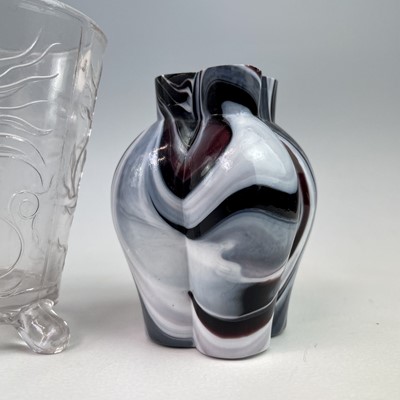 Lot 948 - A Sowerby glass quatrefoil vase in an unusual...