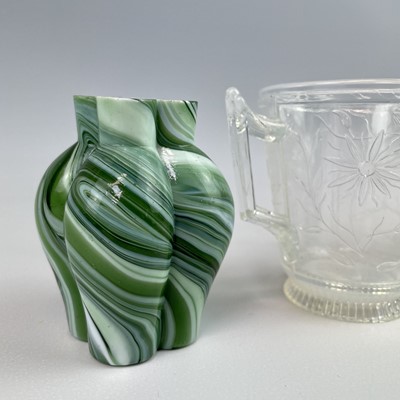 Lot 948 - A Sowerby glass quatrefoil vase in an unusual...