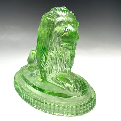 Lot 949 - A John Derbyshire uranium pressed glass figure...