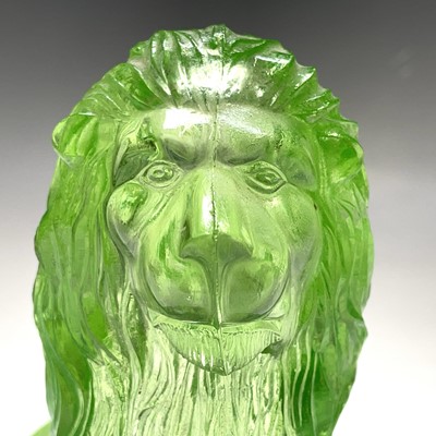 Lot 949 - A John Derbyshire uranium pressed glass figure...