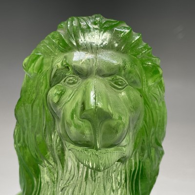 Lot 949 - A John Derbyshire uranium pressed glass figure...