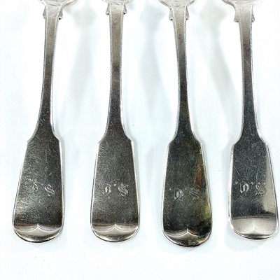 Lot 115 - A William IV Scottish silver set of four...