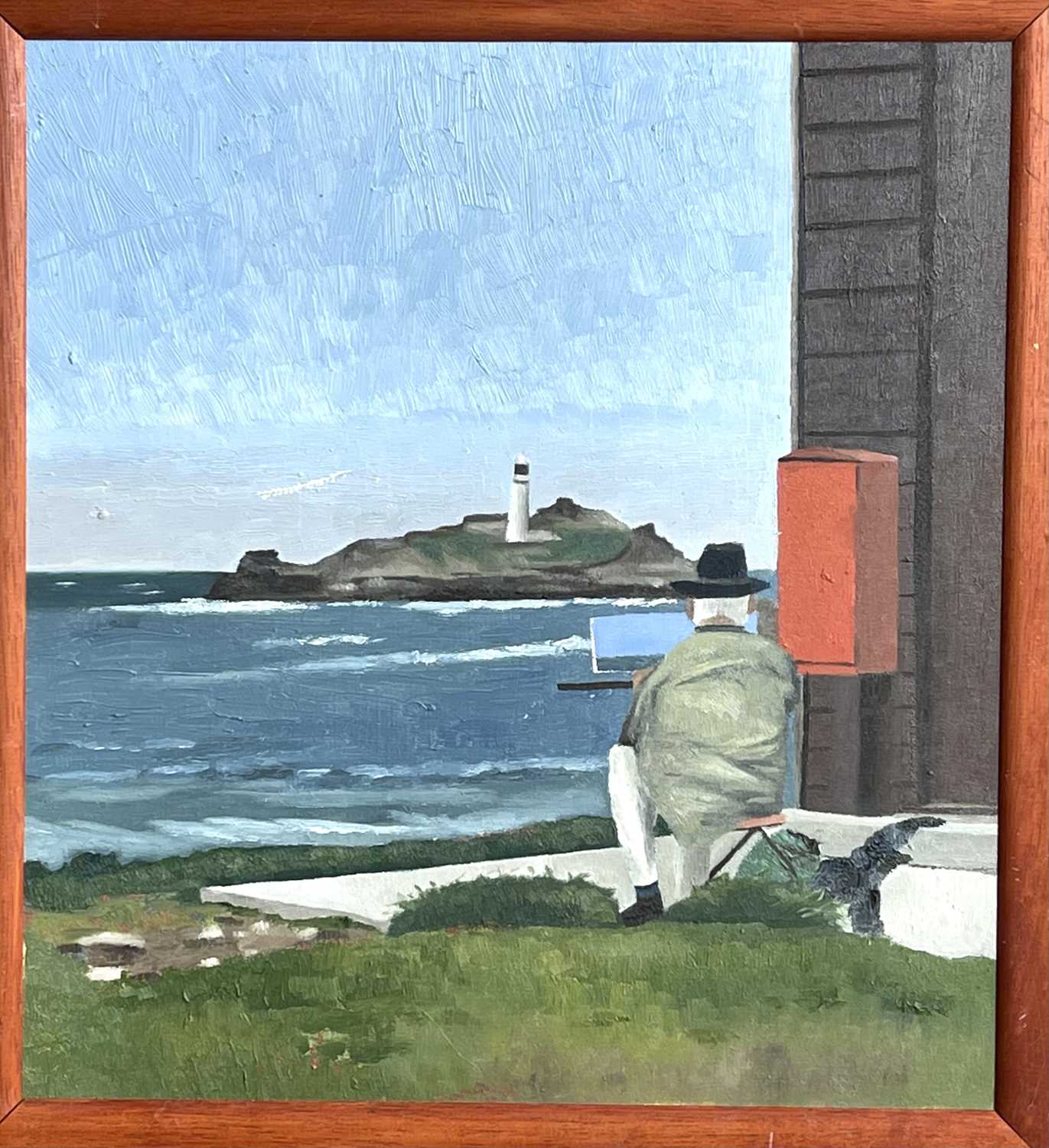 Lot 328 Peter DAVIES (Author) Godrevy Lighthouse Oil