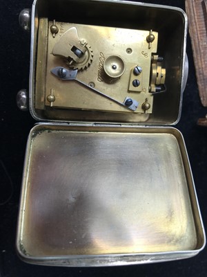 Lot 234 - A George V small silver cased travelling...