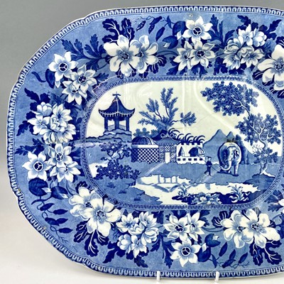 Lot 221 - A John Rogers & Son blue and white printed...
