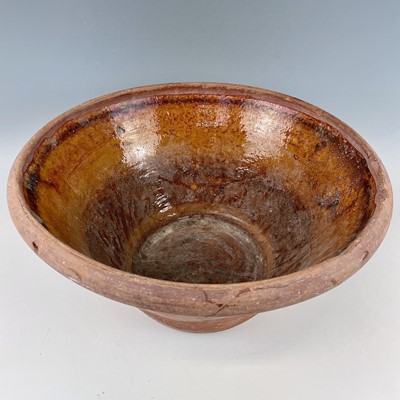 Lot 231 - A pottery pancheon, circa 1900, with a treacle...