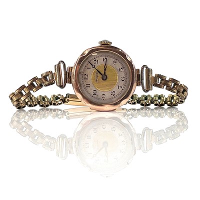 Lot 413 - A 1930's 9ct ladies manual wind wristwatch the...