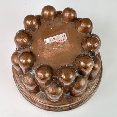 Lot 252 - A Victorian copper jelly mould, height 8cm,...