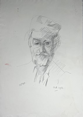 Lot 348 - Sven BERLIN (1911-1999) Self portrait Pencil...
