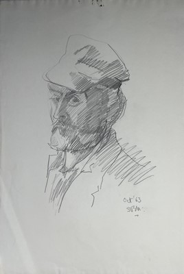 Lot 12 - Sven BERLIN (1911-1999) Self portrait Pencil...