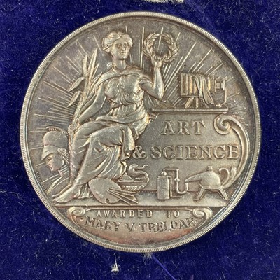 Lot 227 - Three George V cased silver medallions by...