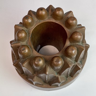 Lot 258 - A large Victorian copper jelly mould, height...