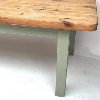 Lot 3048 - A Large pine topped kitchen or dining table,...