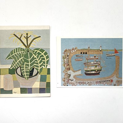 Lot 729 - Two postcards signed by Bryan Pearce.