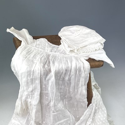 Lot 1616 - A late 19th century girl's muslin nightgown,...