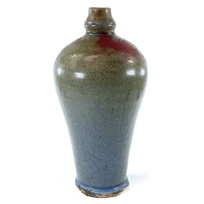 Lot 223 - A Chinese blue crackle glazed vase, Ming...