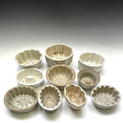 Lot 270 - Ten pottery jelly moulds. (10)