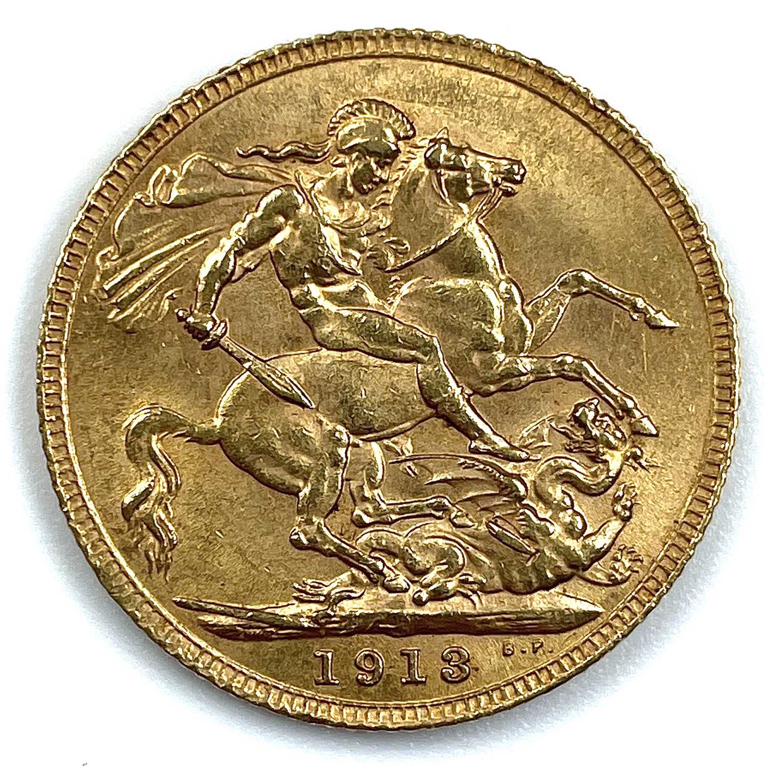 Lot 86 - A George V 1913 full sovereign gold coin.