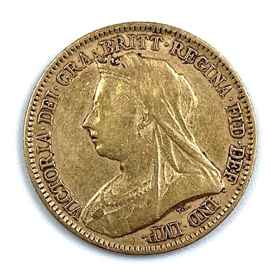Lot 139 - A Victoria 1893 half sovereign gold coin.