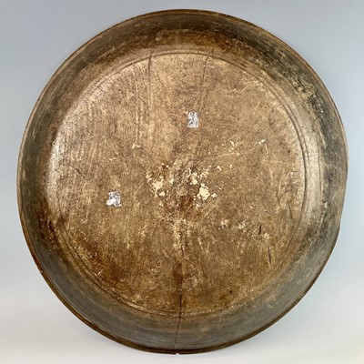 Lot 279 - A 19th century treen shallow bowl, height 10cm,...