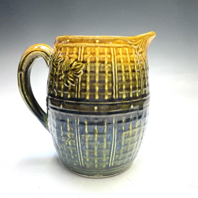 Lot 963 - A graduated set of three Victorian majolica...