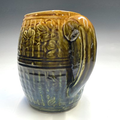 Lot 963 - A graduated set of three Victorian majolica...