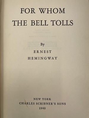 Lot 22 - ERNEST HEMINGWAY. 'For Whom The Bell Tolls,'...