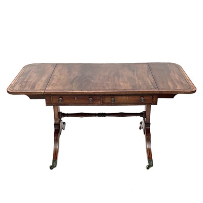 Lot 3005 - A Regency mahogany, inlaid and crossbanded...