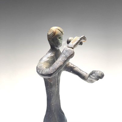 Lot 146 - A bronze sculpture of a singer, 20th century,...