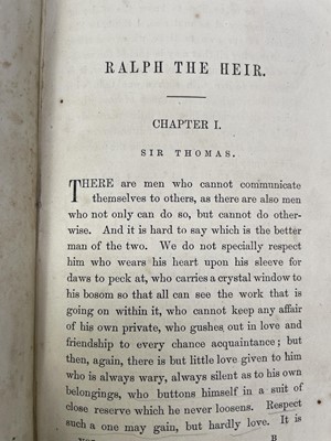 Lot 38 - ANTHONY TROLLOPE. 'Ralph the Heir,' first...