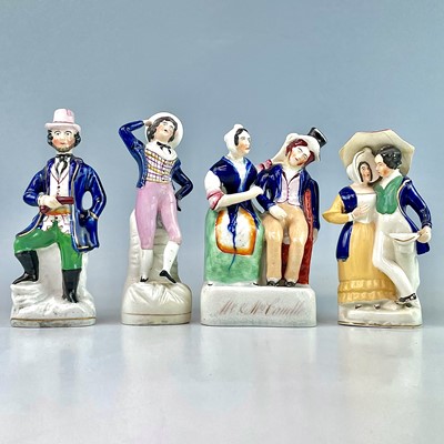 Lot 972 - A Victorian Staffordshire figure group of Mr....