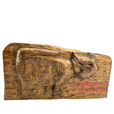 Lot 521 - Julian DYSON (1936-2003) Cat Carved wood...