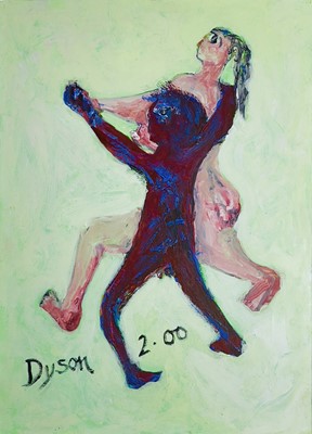 Lot 300 - Julian DYSON (1936-2003) Dancing "2.00" Oil on...