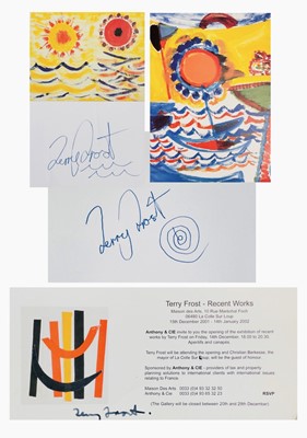 Lot 354 - Terry FROST (1915-2003) Three printed cards...