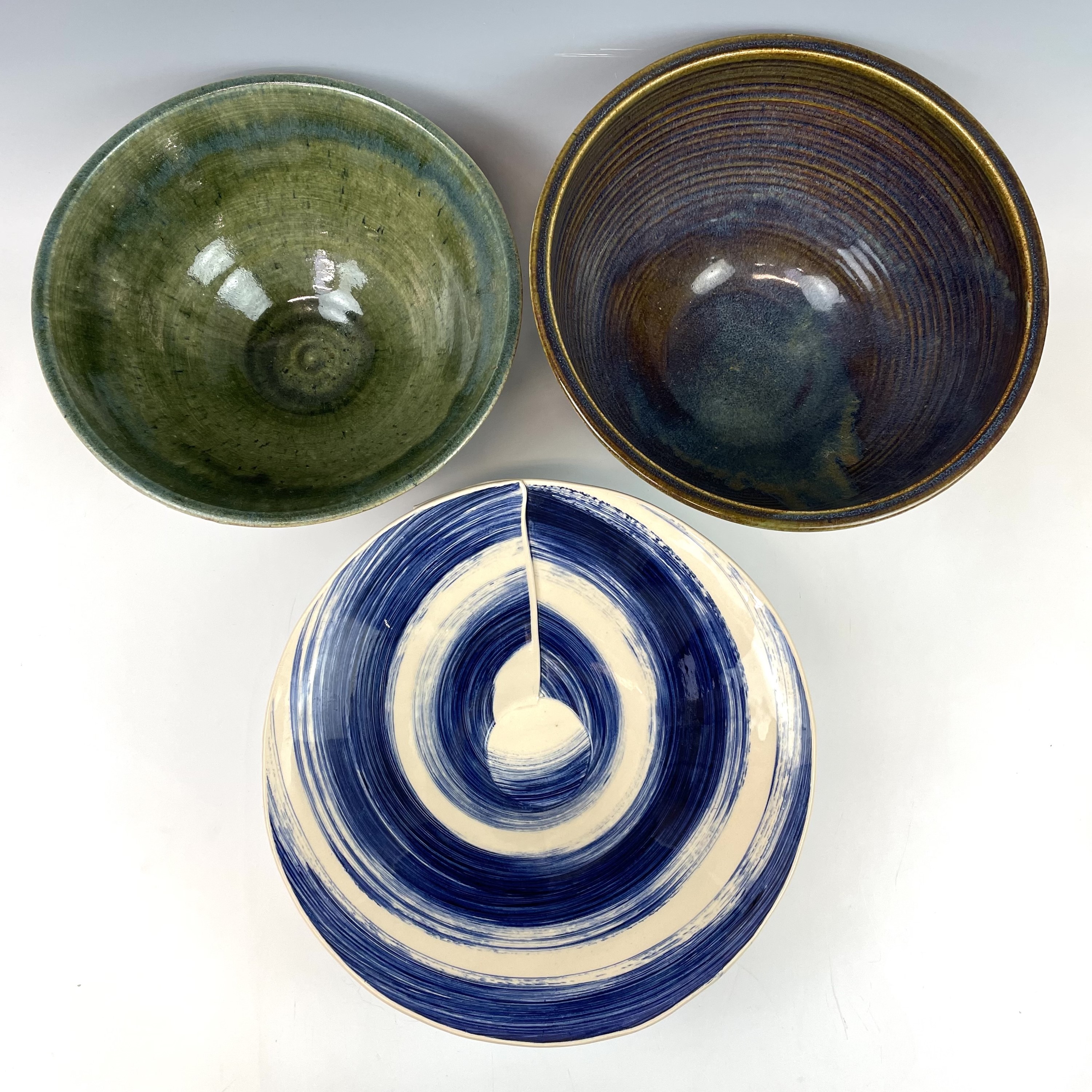 Lot 853 - A Graham Fern Porthleven pottery large bowl,