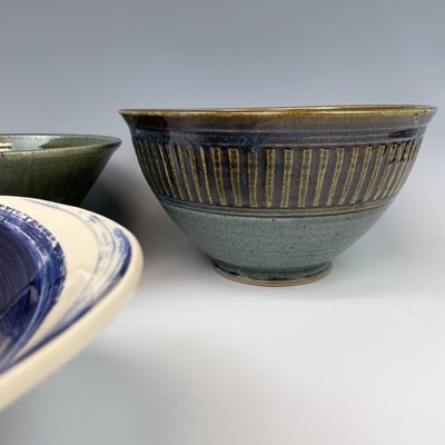 Lot 853 - A Graham Fern Porthleven pottery large bowl,...