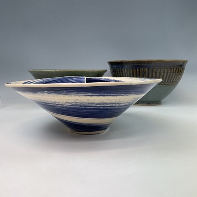 Lot 853 - A Graham Fern Porthleven pottery large bowl,...