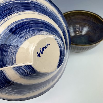 Lot 853 - A Graham Fern Porthleven pottery large bowl,...