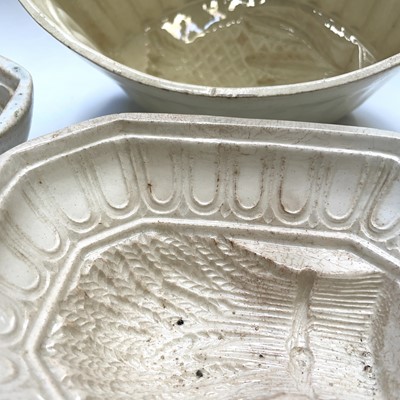 Lot 285 - Two 18th century creamware jelly moulds,...